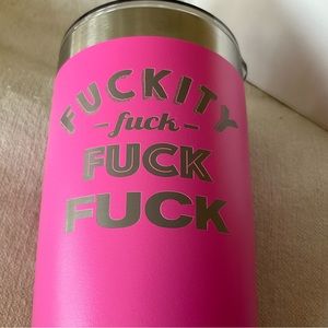 Polar Camel Pink tumbler 20 oz laser cut Fuckity Pun New in box insulated cup